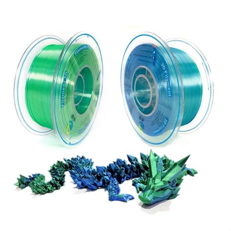 Eco Friendly Dual Color Blue Green Silk Pla Filaments Mm Pla