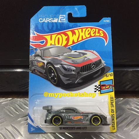 Hot Wheels 16 MERCEDES AMG GT3 2018 Hotwheels Legends Of Speed Project Cars 2 Toy Car