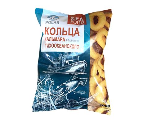 Кальмар кольца в панировке 500г 1шт*12 Россия: купить за 356 ...