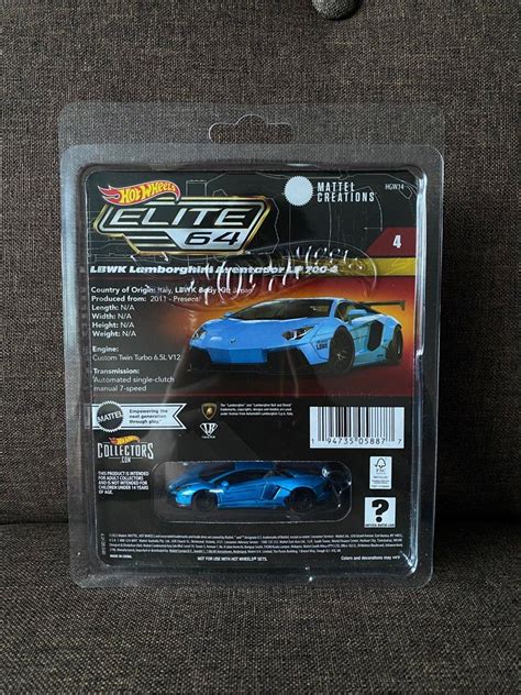 Hot Wheels Elite Lbwk Lamborghini Aventador Lp Hobbies Toys Toys Games On Carousell