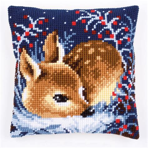 Набор для вышивания подушки "Оленёнок" Needlepoint Pillow Kits ...