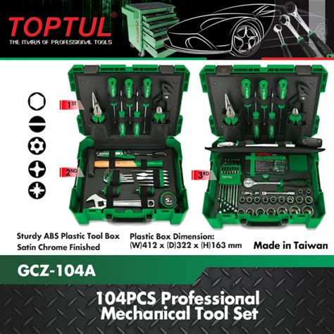Toptul 104PCS Professional Mechanical Tool Set (GCZ-104A) | Lazada PH