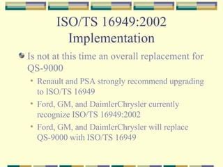 Iso Ts 16949 2002 | PPT
