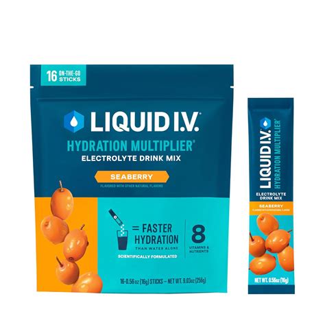 Amazon.com: Liquid I.V.® Hydration Multiplier - Seaberry | Electrolyte