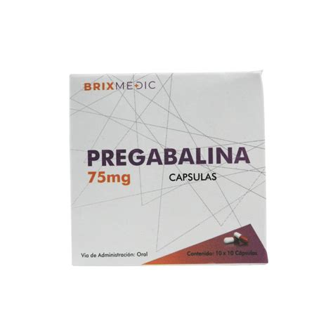 Pregabalina 75 Mg CÁpsulas Brix Medic Productos Farmacéuticos