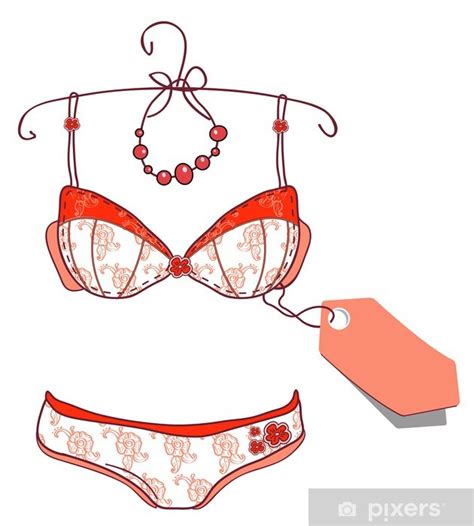 Wall Mural Sexy Vintage Lingerie With Label PIXERS CA