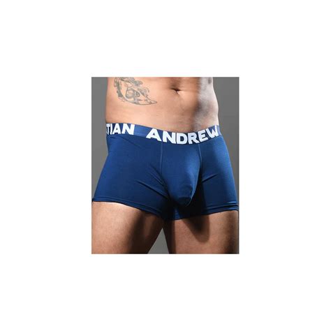Andrew Christian ALMOST NAKED BAMBOO BOXER Navy Peach BE Brussels