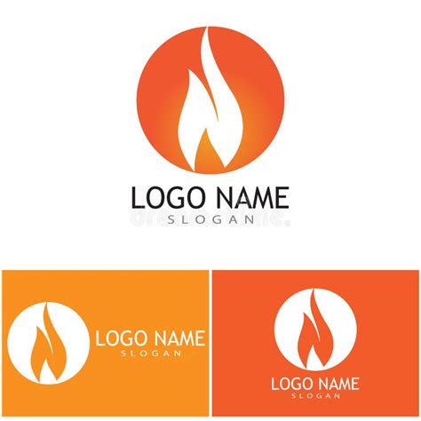 Fire Flame Logo Vector Concept Design Stock Vector Illustration Of
