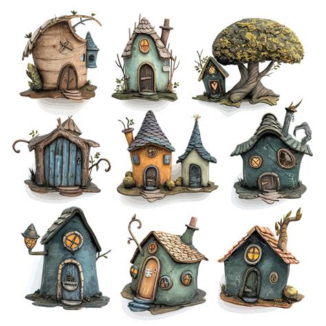 Premium Vector | Gnome house clipart
