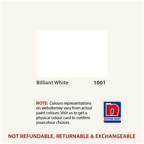 Nippon Paint Weatherbond Brilliant White 1001 18l