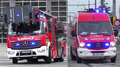 E Horn Brandweer Politie SRT En Ambulances Met Spoed Onderweg In