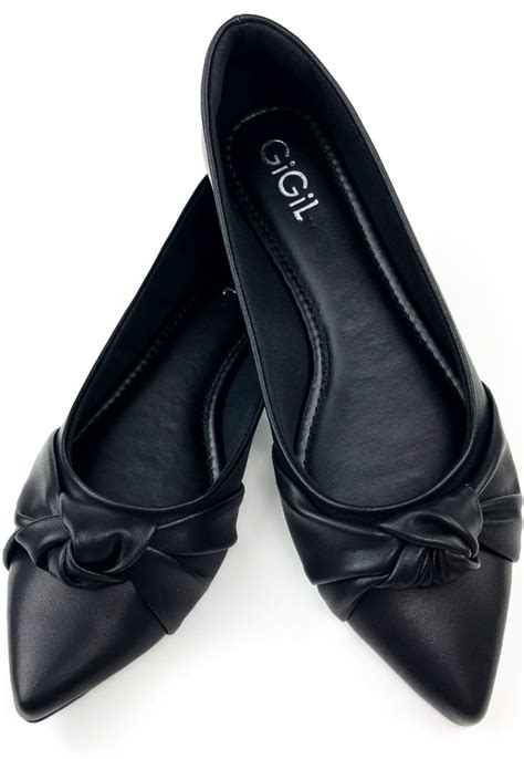 Kit 2 Pares Sapatilha Bico Fino Gigil Nó Nude Preto Compre Agora Dafiti Brasil