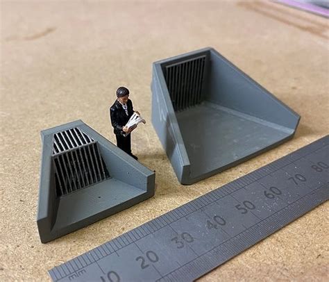 Model Railway Reinforced Concrete Head Wall Spillway Outfall D Model