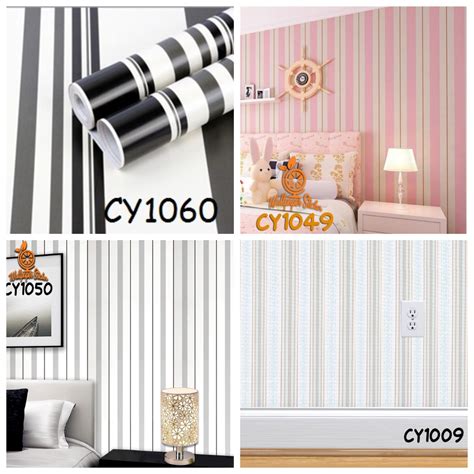 Jual Wallpaper Dinding Garis Garis Stiker Dinding Salur Wallstiker