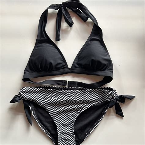 Schwarzer Bikini Mit Gemustertem H Schen Chf Buy On Marko