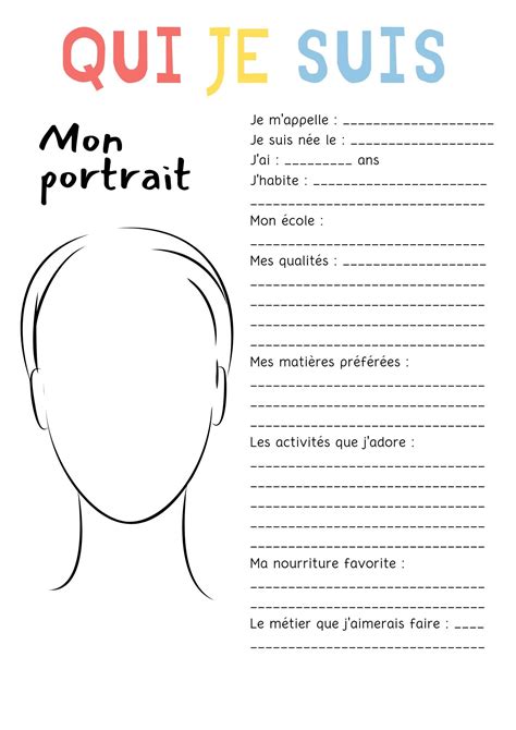 Portrait à Complèter Portrait Save Pins Quick Caro Diario Headshot