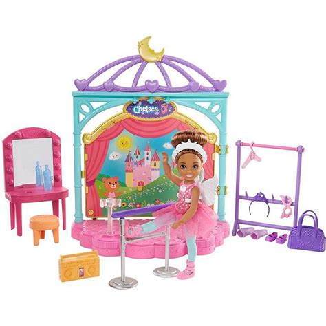 Barbie Club Chelsea Doll And Ballet Playset 6 In Brunette With Accessories GHV81 BarbiePedia