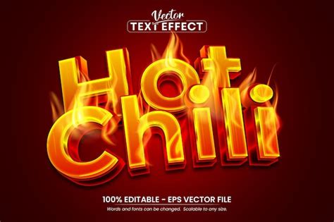 Premium Vector Text Effect Hot Chili
