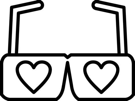 Heart Glasses Line Icon 43260602 Vector Art At Vecteezy