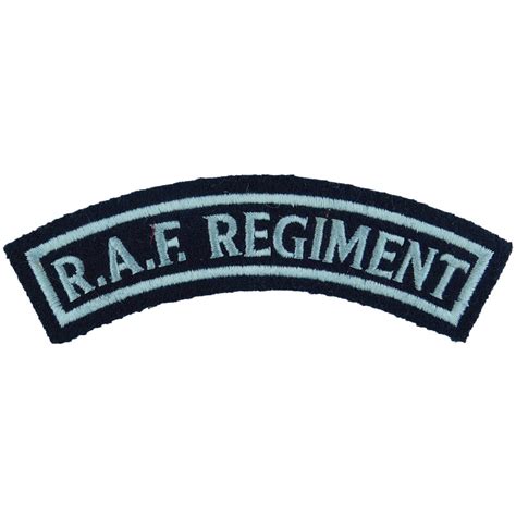 Raf Regiment Curved Shoulder Title Air Force Branch Badge