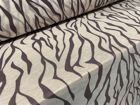 Cotton Blend Zebra Print Devor Burnout Single Jersey Fabric Per Metre