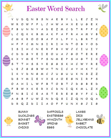 Easter Printable Word Search