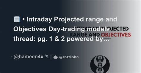 Intraday Projected Range And Objectives Day Trading Models Thread