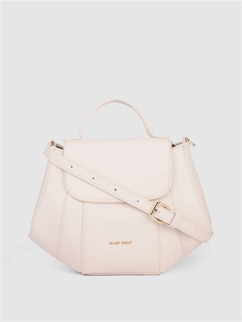 Buy Allen Solly Nude Coloured Textured Structured Satchel Handbags For Women Myntra