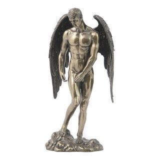 Winged Nude Male Angel Statue Bronze Finish Contemporary Decorative Objects And Figurines