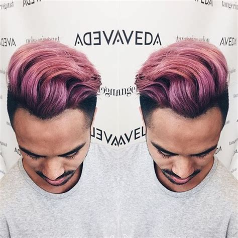 Pink Ombre Hair Color Men S Haircut And Color Aveda Tangerine Salon Mens Hair Colour Red