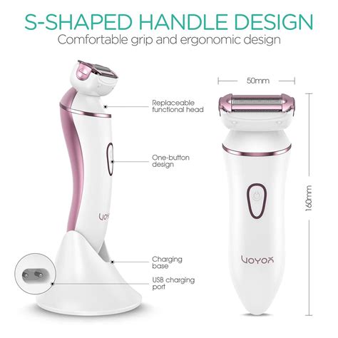 VOYOR Electric Razor For Women Rechargeable Shaver For Body Underarms Painless Bikini