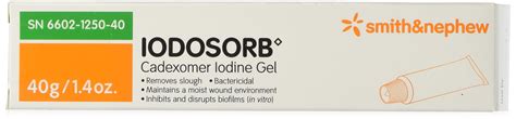 Smith And Nephew Iodosorb Gel Tube 40g 6602125040 Pricepulse