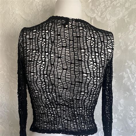 S Vintage Hot Topic Monster Brand Fishnet Top Depop