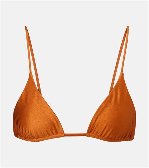 Via Bikini Top In Orange Jade Swim Mytheresa