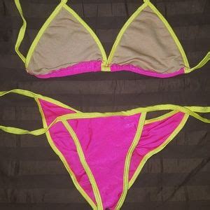 Cloris Murphy Swim Crystal Tri Top Scrunch Bottom Bikini Lot 525 Poshmark