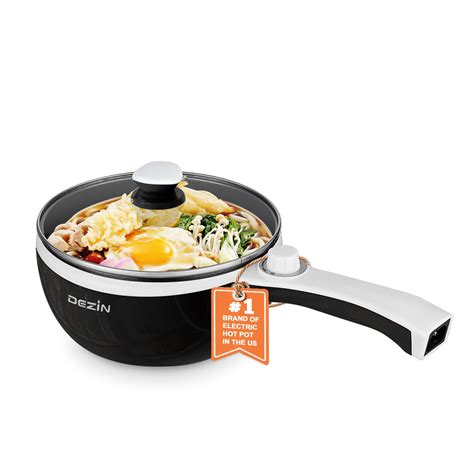 Dezin Hot Pot Electric Upgraded Non Stick Saut Pan Rapid Noodles Electric Pot L Mini