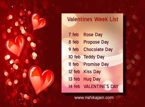 7 Days Before Valentines Day Rose Day Chocolate Day Propose Day