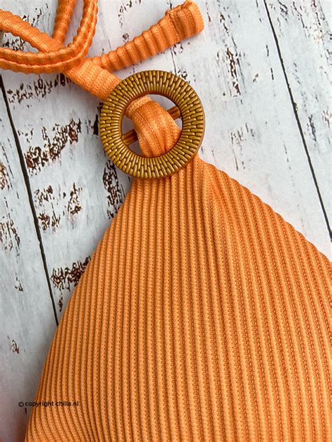 String Bikini Ribbed Peach Van Mystical Swimwear Maat Broekje M Maat Topje S