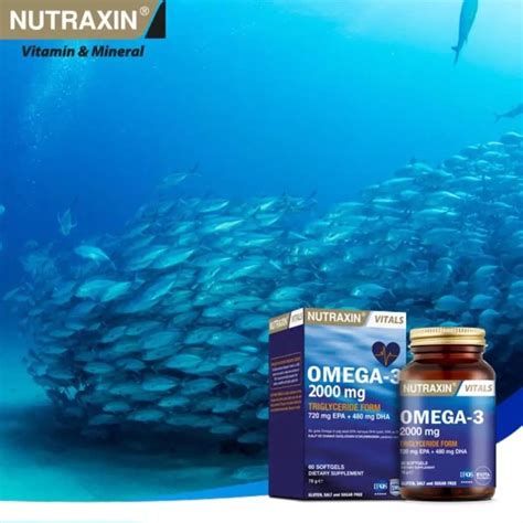 Omega-3 Nutraxin из норвежской рыбы(океанской), 2000мг, 60 капсул ...