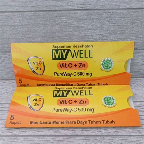 Jual My Well Vitamin C Plus Zinc Isi Tablet Shopee Indonesia