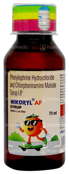wikoryl af syrup ml  side effects dosage price truemeds