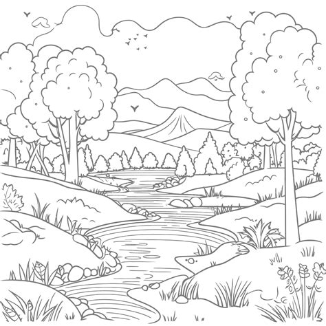outline  nature drawing