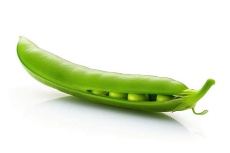 Premium Ai Image Green Pea Pod On White Background