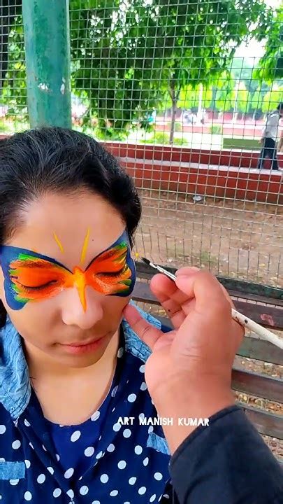 Rainbow Butterfly Face Painting Tutorial Youtubepartner Shorts
