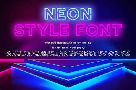 Neon Style Font Led Light Font Neon Fonts Neon Logo Sign | Etsy