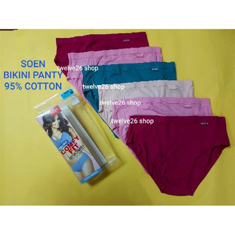 Cotton Comfy Fit Pcs Original Soen Spandex So En Bikini Panty S To Xl Bbs Shopee Philippines
