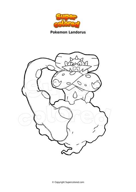 Coloring page Pokemon Landorus - Supercolored.com