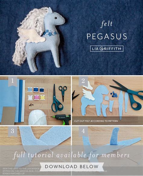 Felt Pegasus Felt Crafts Felt Toys Sewing Stuffed Animals