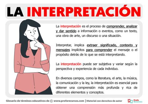 Qu Es La Interpretaci N