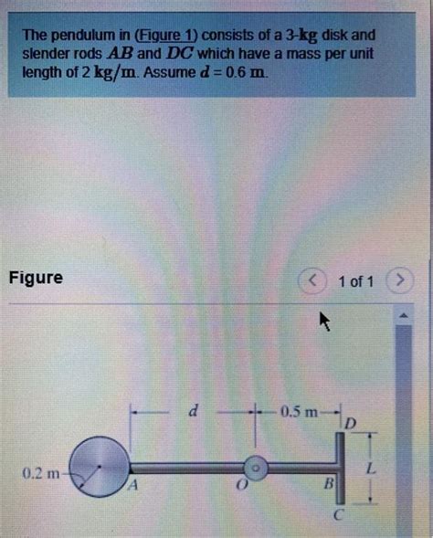 Solved The Pendulum In Figure Consists Of A Kg Disk Chegg